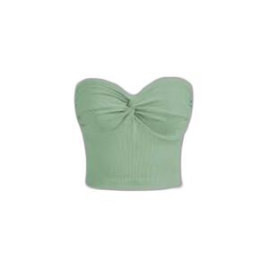 SHEIN MOD Twist Front Ribbed Knit Tube Top Mint Green Size Small NWT New